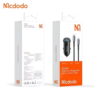 شارژر فندکی 30 وات مک دودو مدل CC-7493 W-Cable به همراه کابل USB-C 102926030